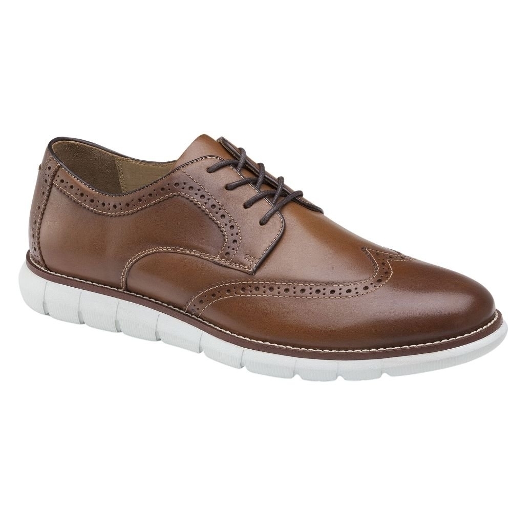 Johnson & Murphy Milson Wing Tip Dress Shoes With G Fore Insoles 10.5